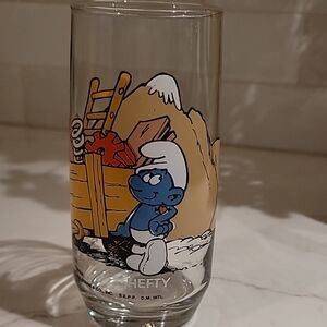 Hefty Smurfs Glass Tumbler